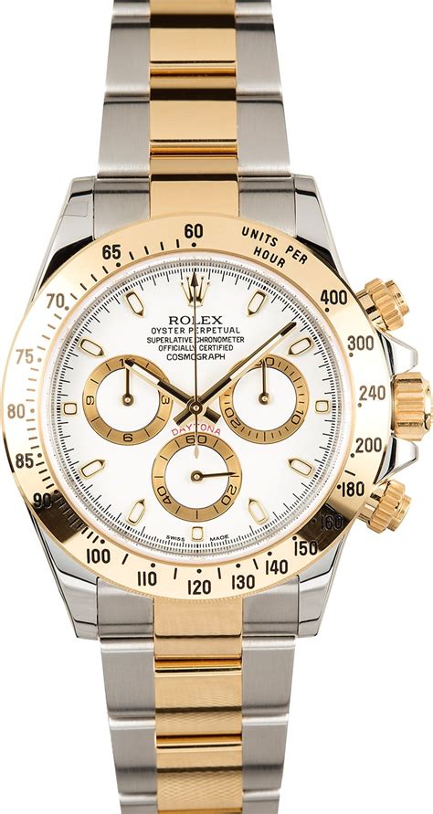 rolex daytona two tone white dial price|rolex daytona color chart.